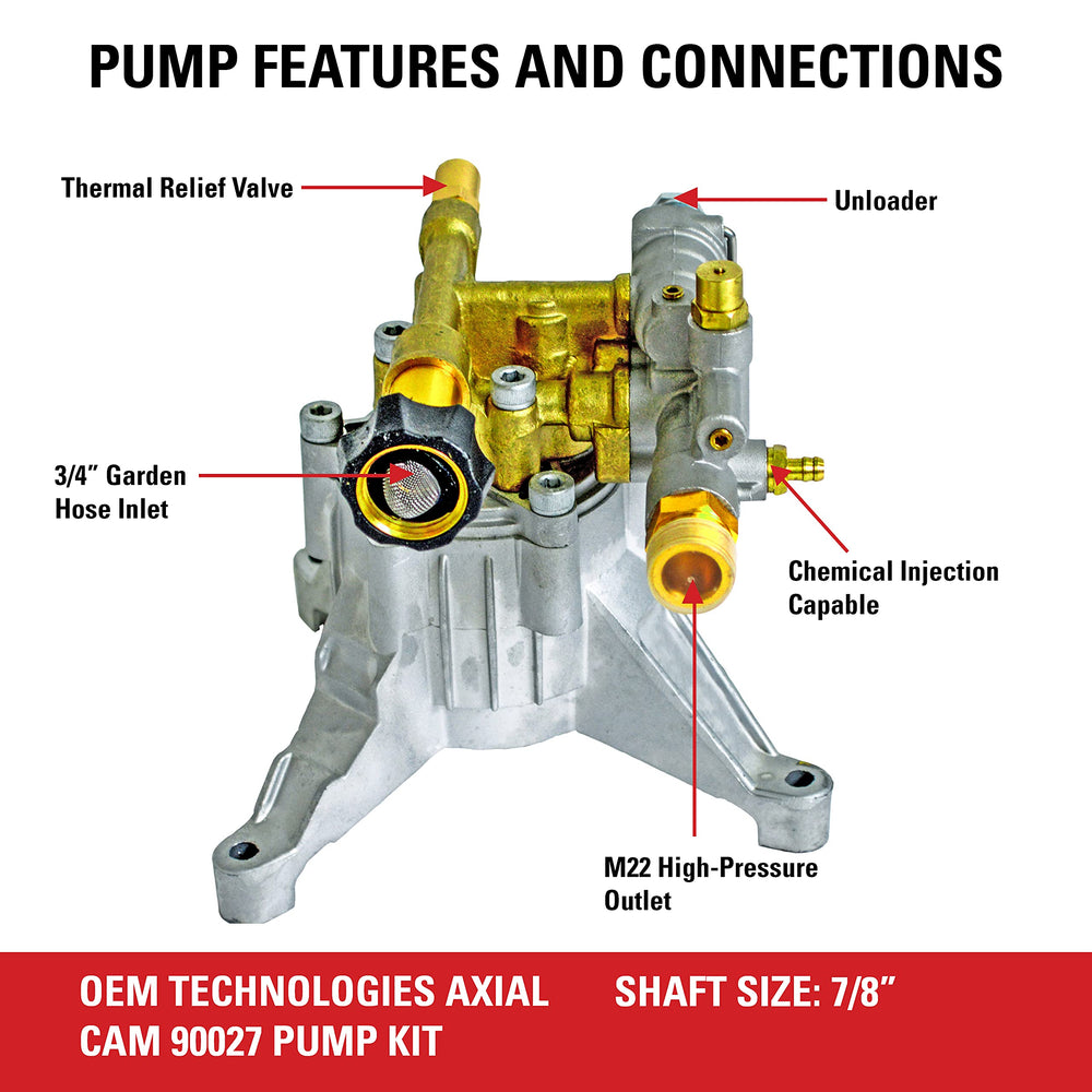 SIMPSON pump kit components with silver finish