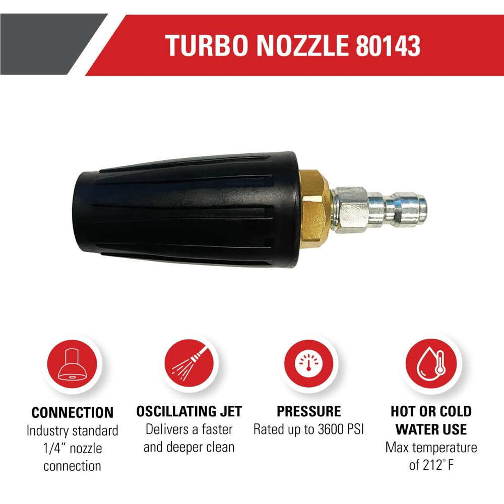 SIMPSON Turbo Nozzle black model with quick connect feature