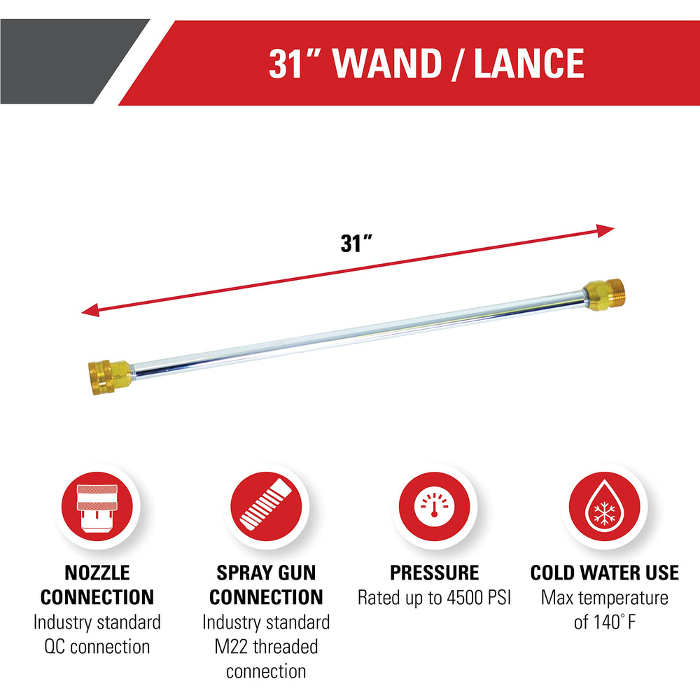 SIMPSON wand showing M22 threaded connection