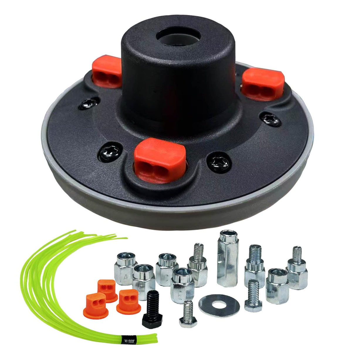 SIMUSI Universal Weed Eater Head front view with trimmer lines