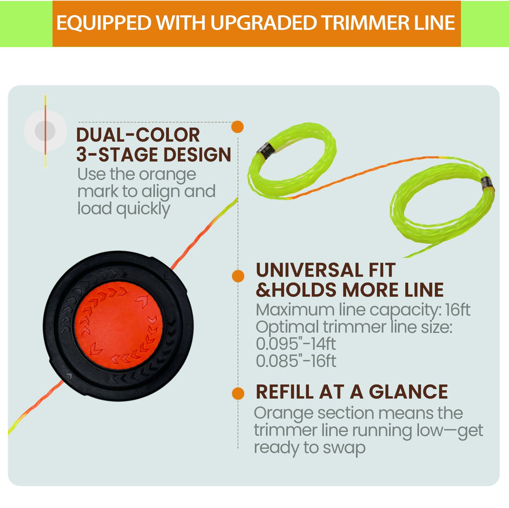 SIMUSI Universal Weed Eater Head with installation instructions