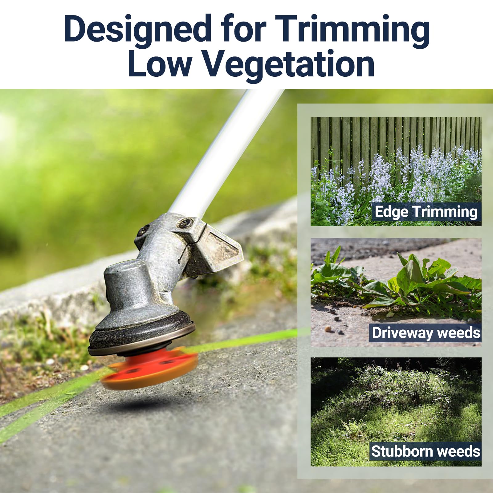 SIMUSI Weed Eater Head with hardware adapter kit laid out