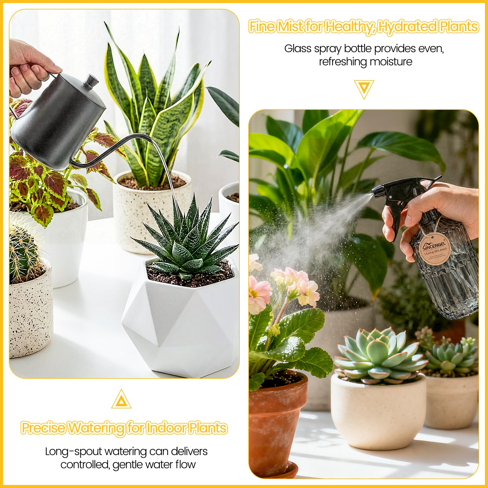 Sincengel indoor watering can with plants