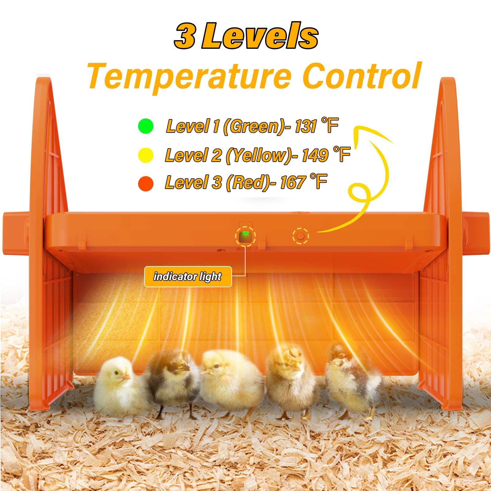 Sindarhor Chick Brooder Heater Plate side view showing safety design