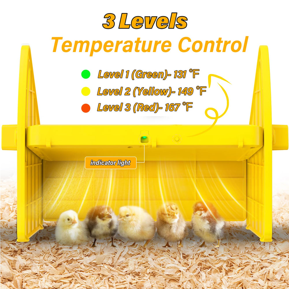 Sindarhor Chick Brooder Heater Plate side view with temperature settings