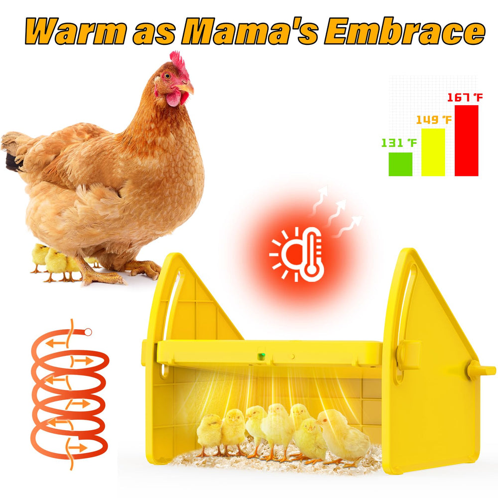Sindarhor Chick Brooder Heater Plate with attached feathers for comfort