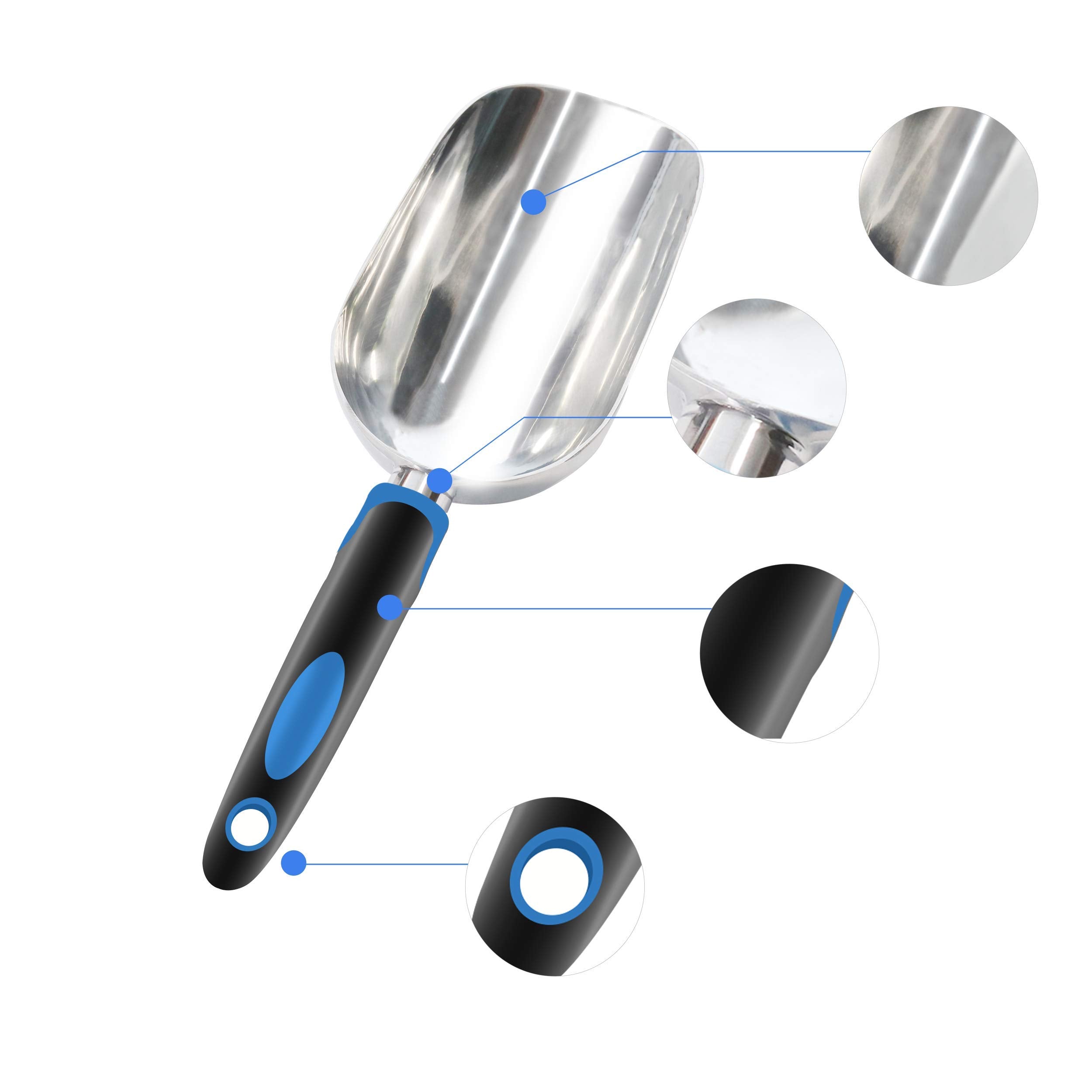 Sinoer trowel scoop with blue rubber handle