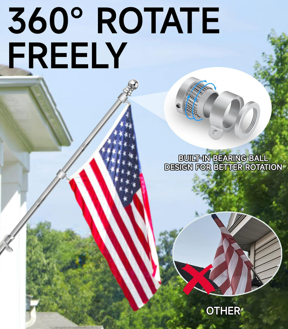 Sinyoeer flag pole with seasonal flag display