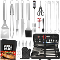 SINZUX BBQ Grill Accessories complete 32-piece set with storage bag