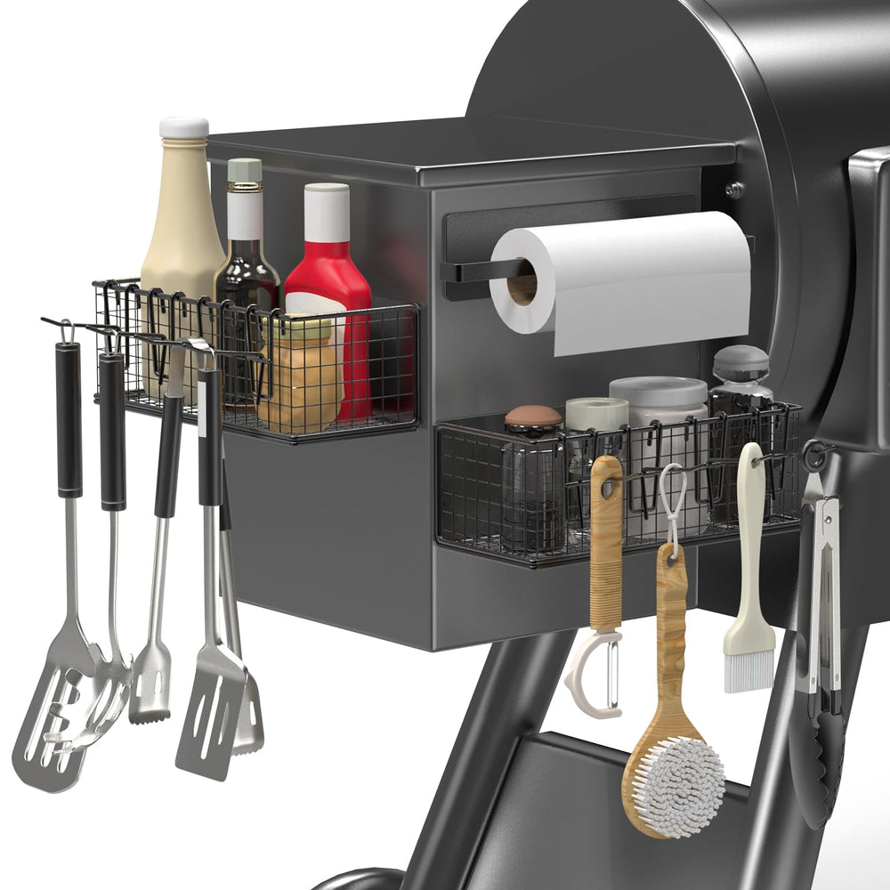 Sirozi magnetic storage bins set with paper towel holder