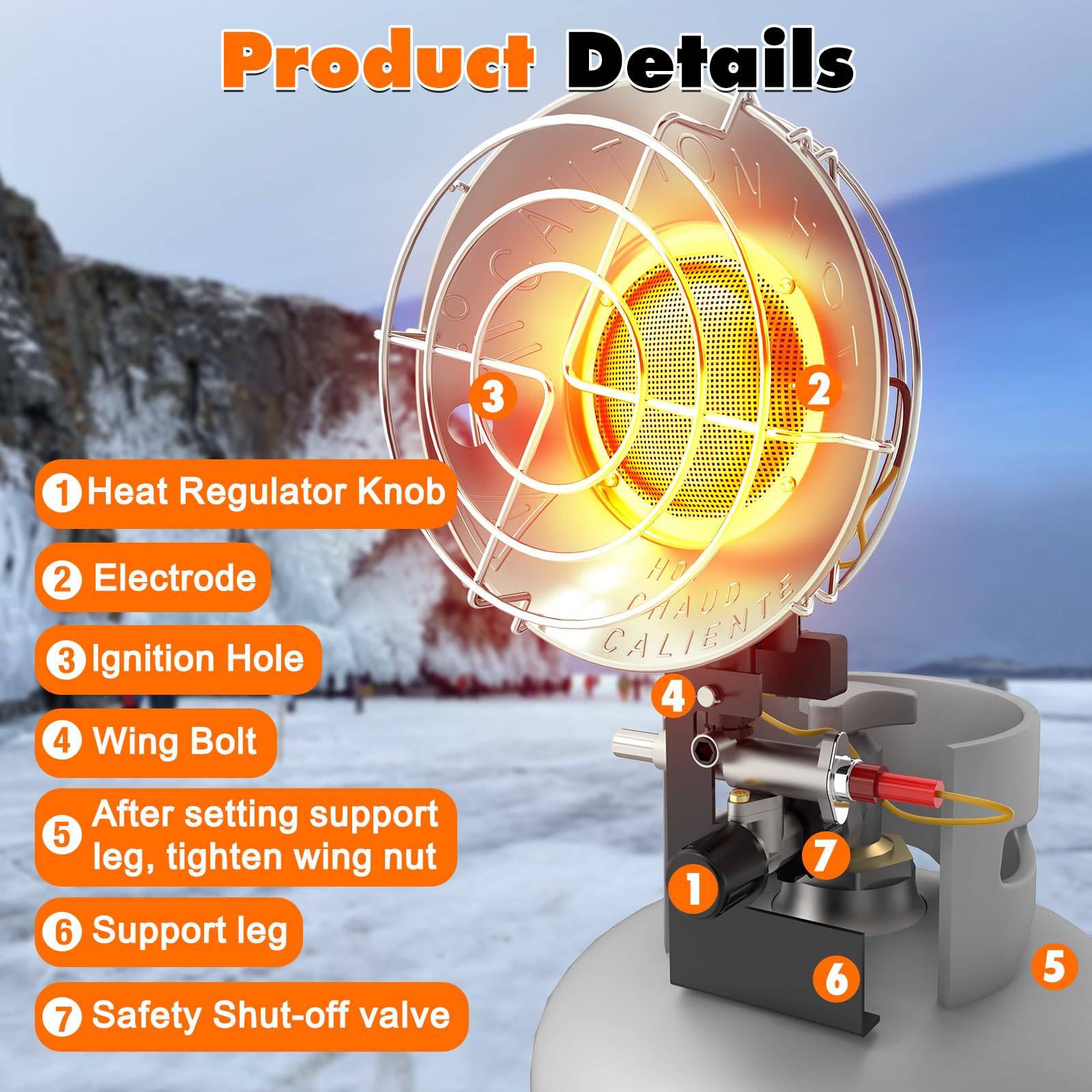 SISUPASSIE Portable Propane Heater in an outdoor setting