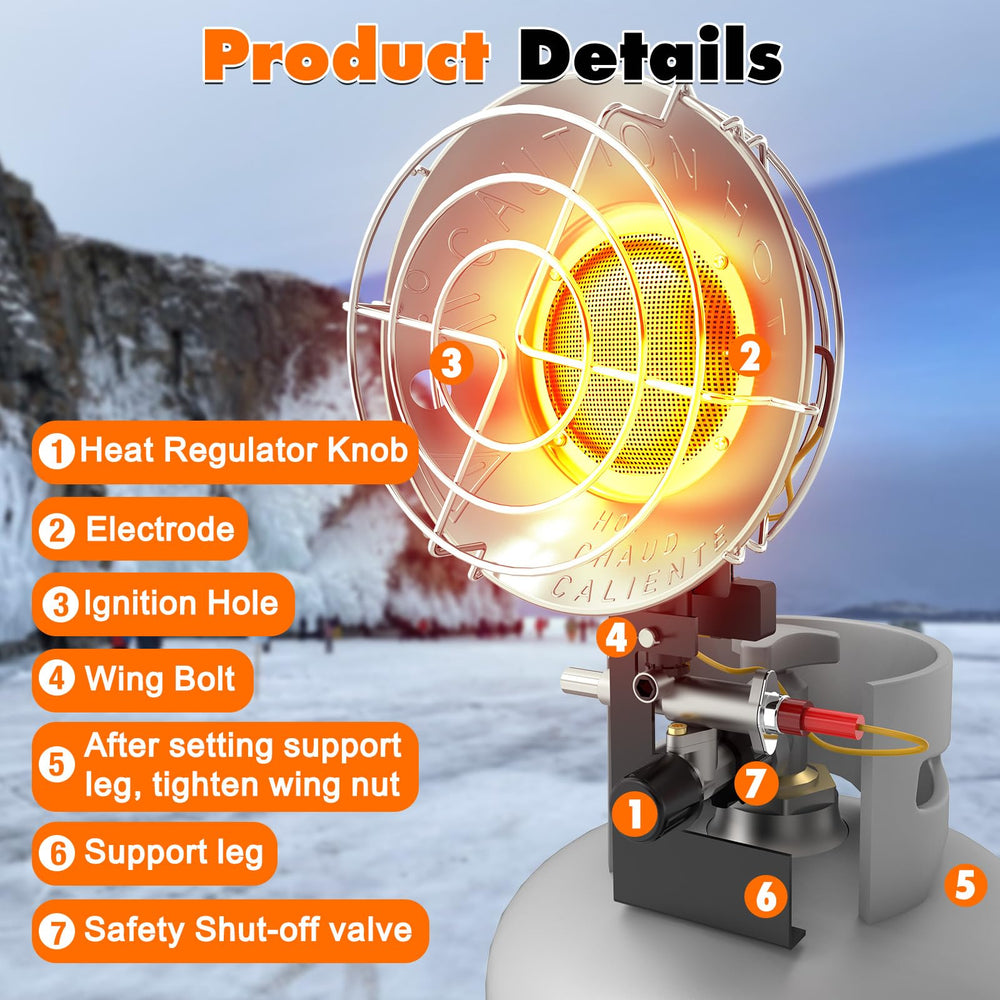 SISUPASSIE Portable Propane Heater in an outdoor setting