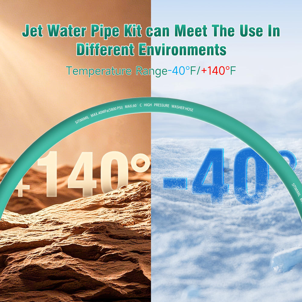 SITIMIMIL 100FT sewer jet hose close-up view