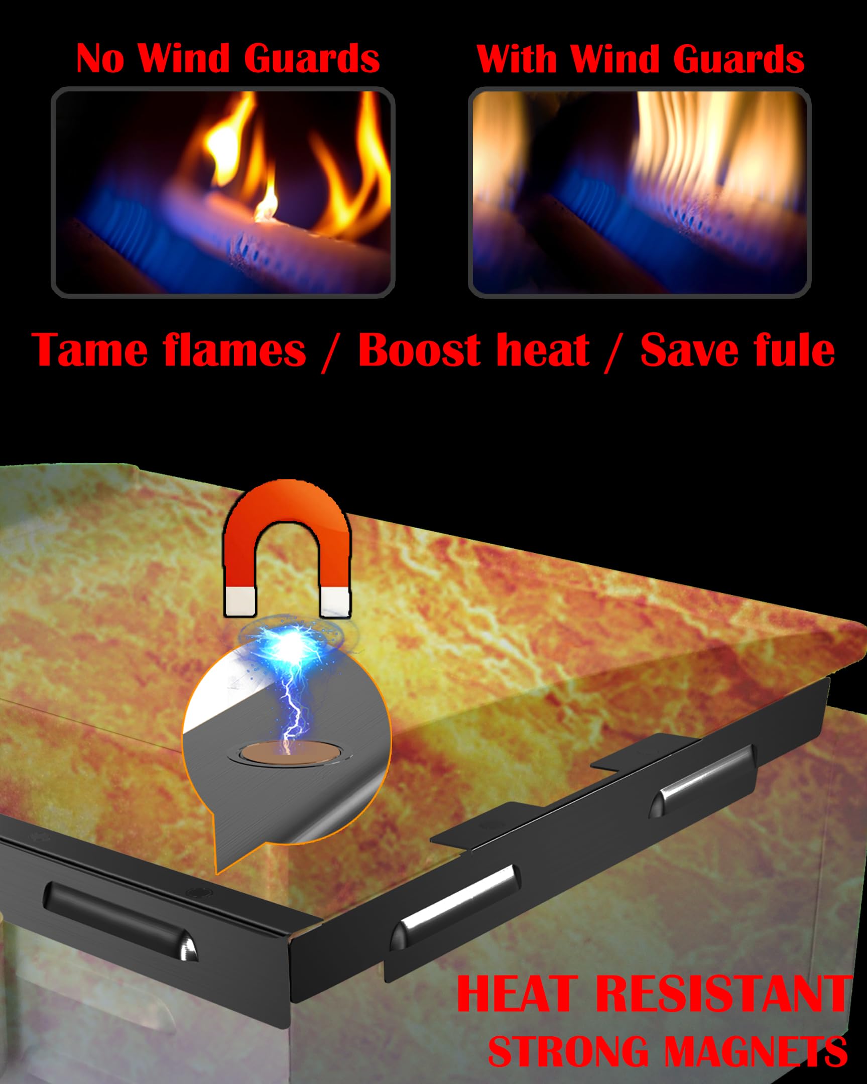 Sivsis Wind Guards in a lifestyle grilling setting
