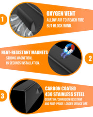 Sivsis Wind Guards showing compatibility with Blackstone Griddle