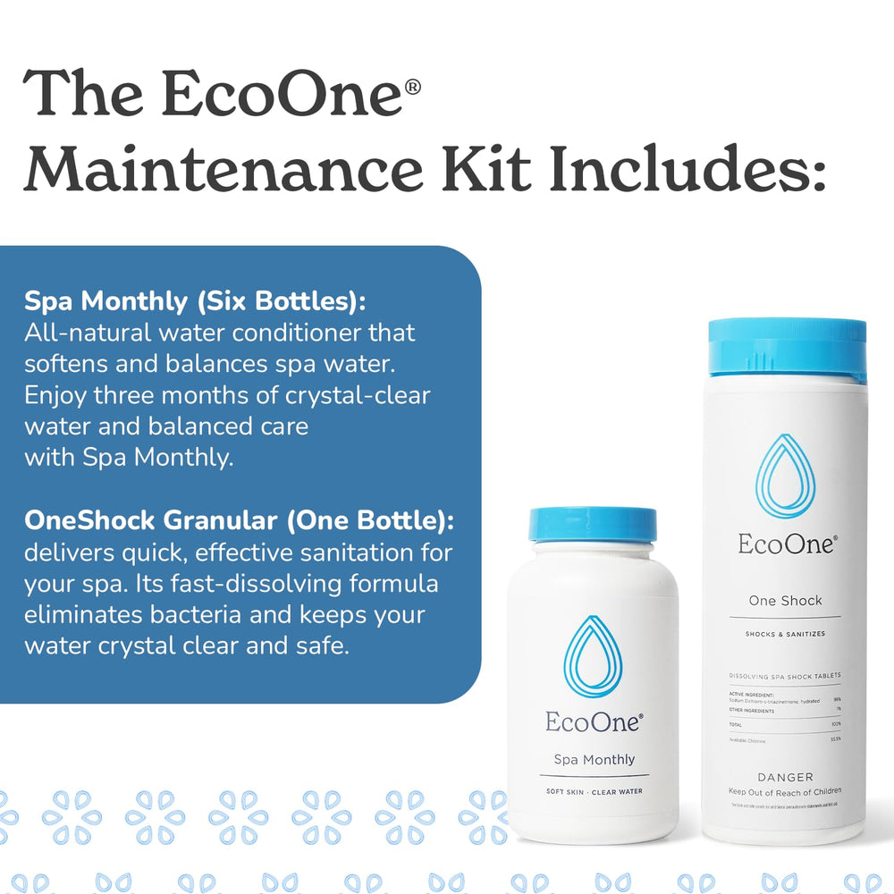 Six 8 oz. bottles of SPA Monthly water conditioner