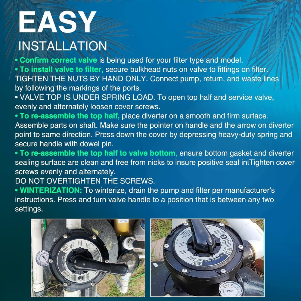 sixcow SP0714T valve installed on Hayward Pro Series filter