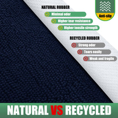 Size comparison of IM HOME Chenille Door Mat next to standard door