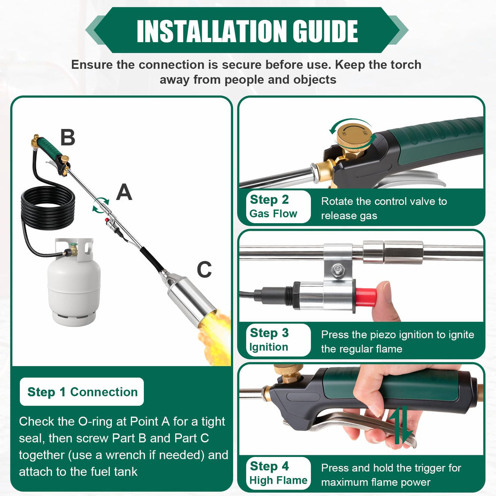 Siziviki Propane Torch in use for weed clearing