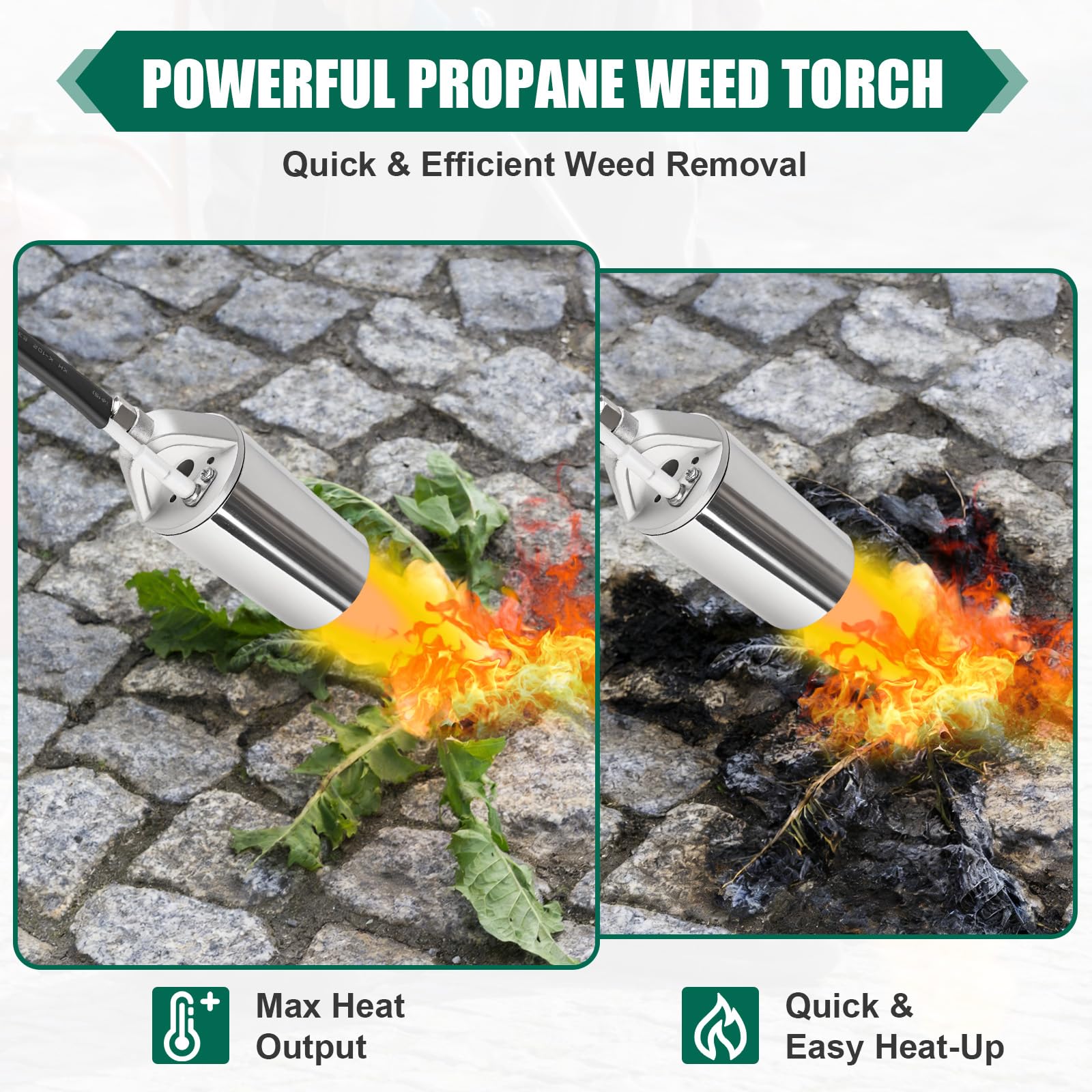 Siziviki Propane Torch showing flexible 10FT hose