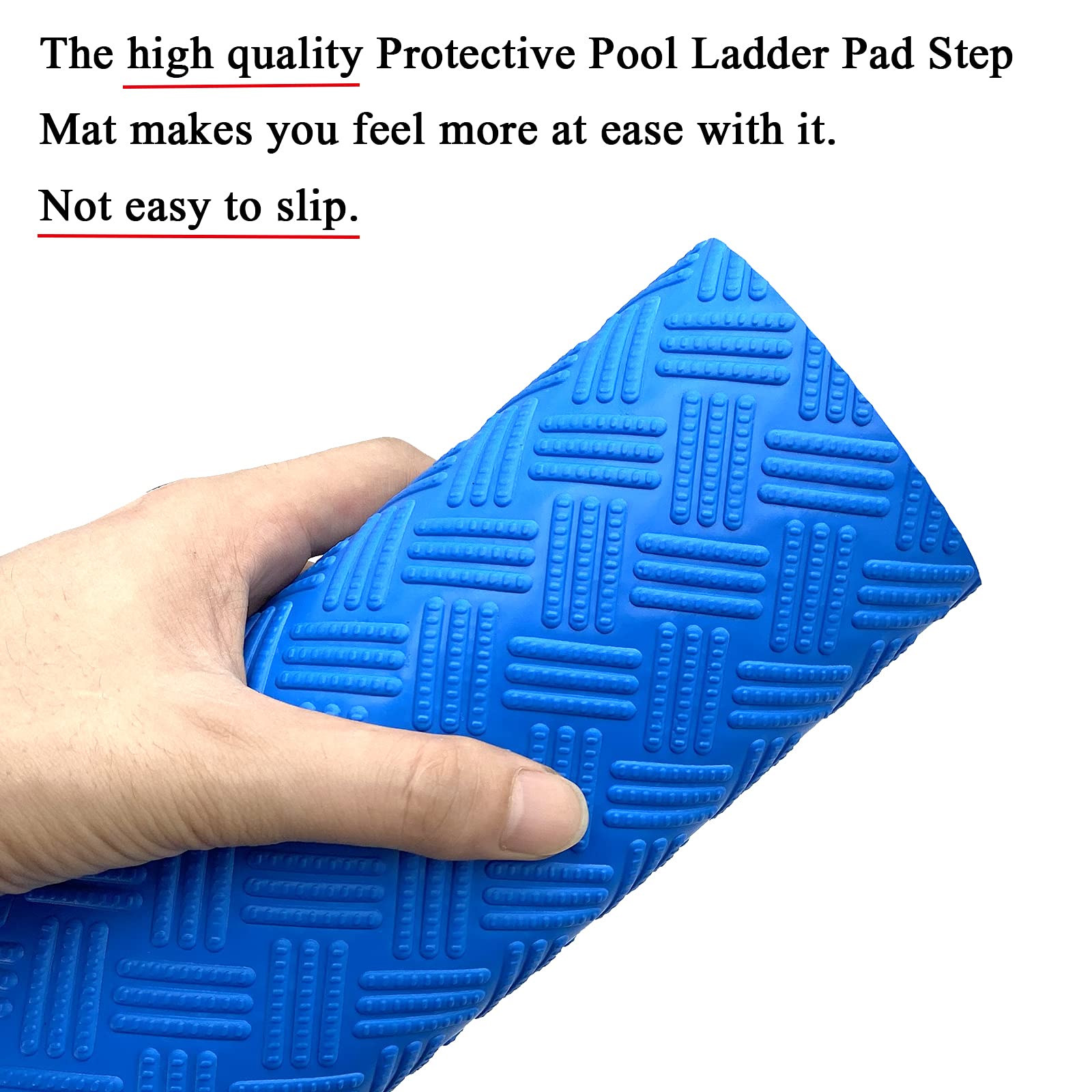 SKARUMMER Pool Ladder Mat in use on a swimming pool ladder