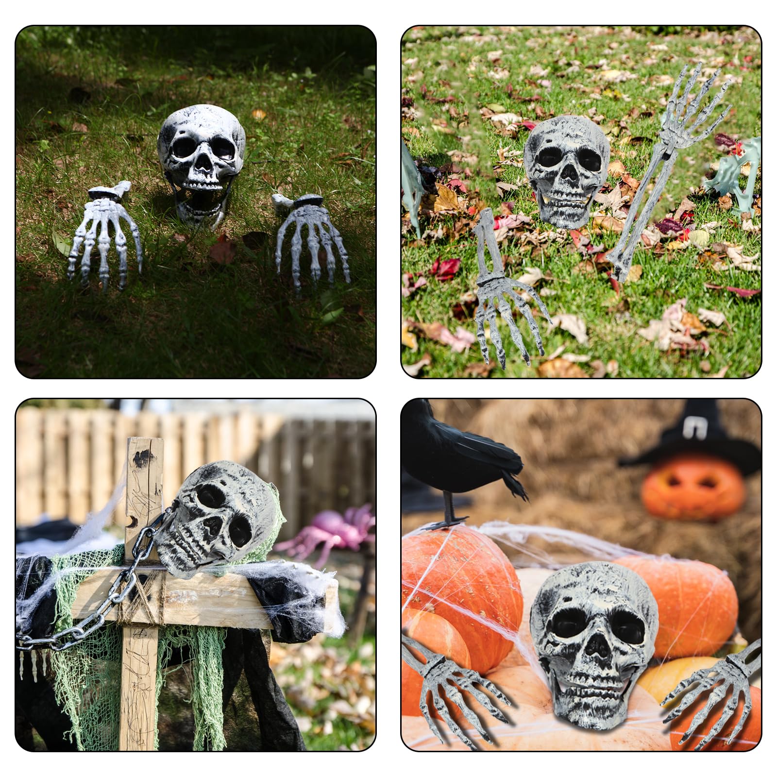 Skeleton arms positioned in a spooky pose