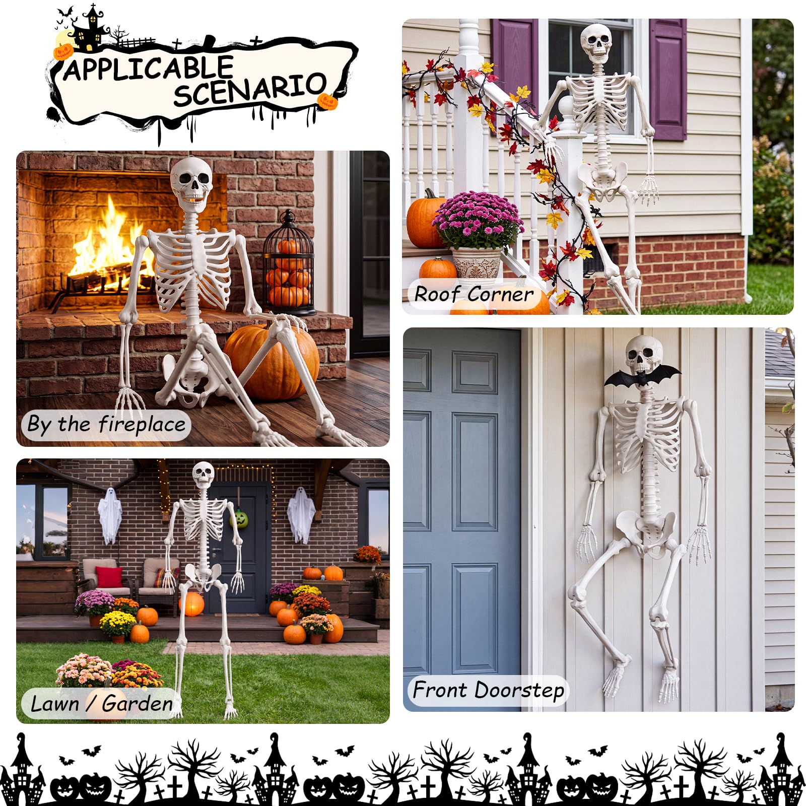 Skeleton decoration with articulated joints