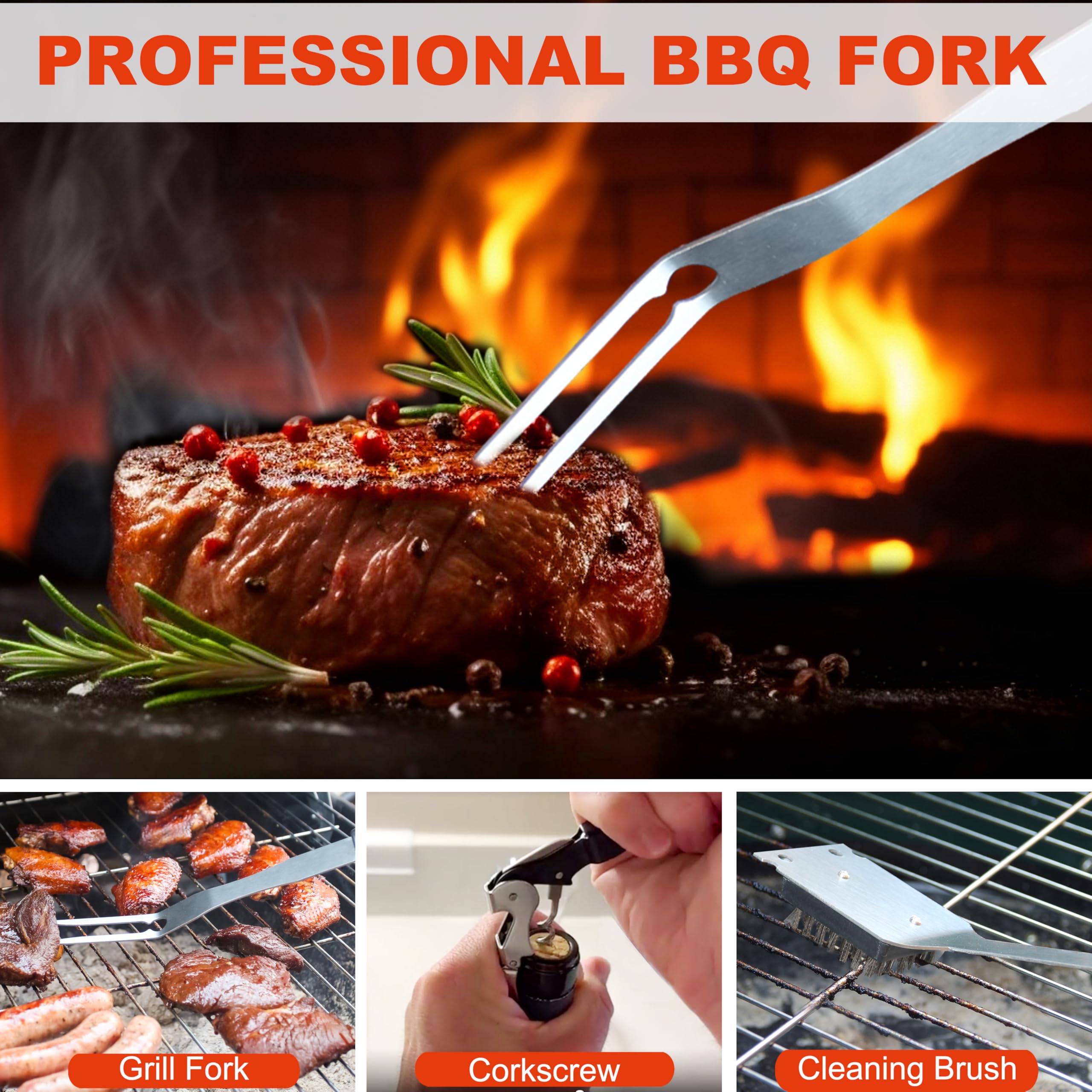 Skewers and corn holders from Grilljoy BBQ Accessories Set