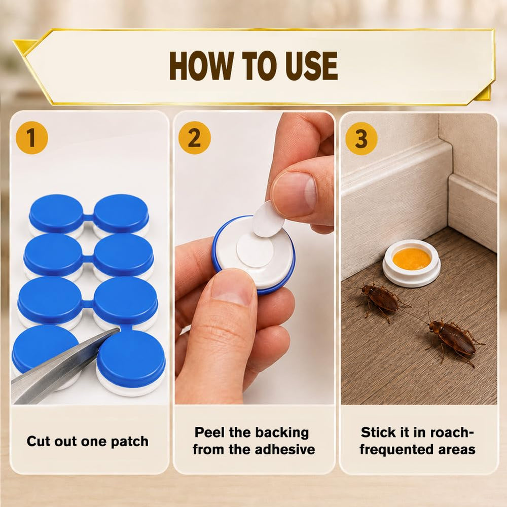SKIXPVV Roach Control Pack placed under a sink