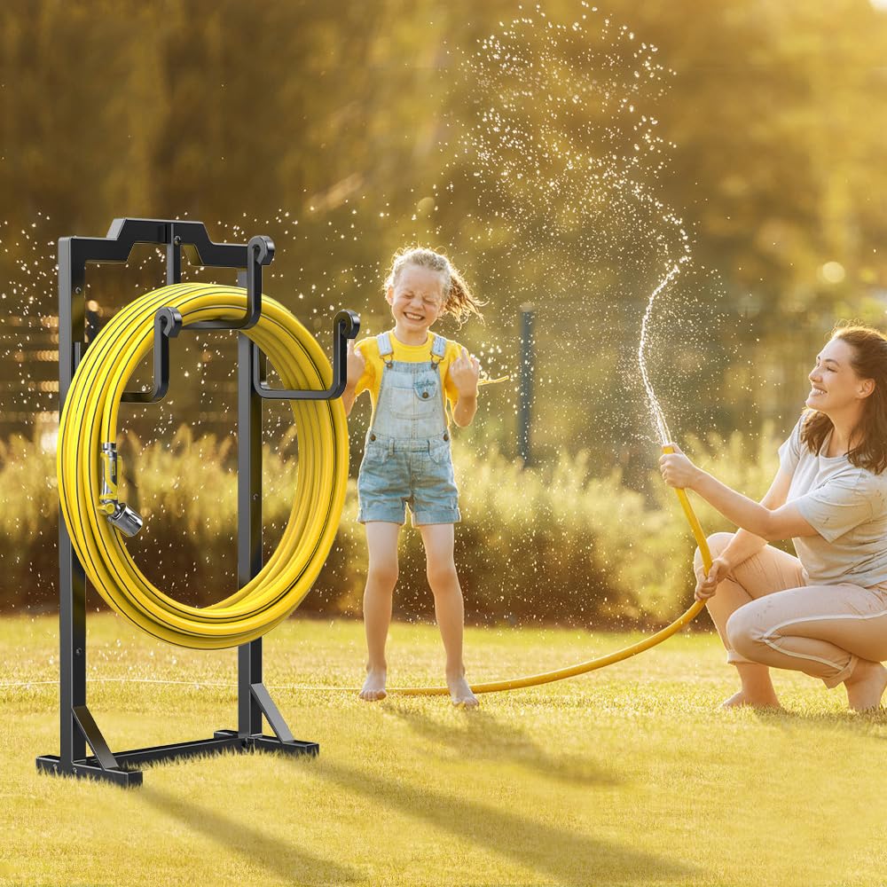 Skycarper Garden Hose Reel Holder close-up of metal construction