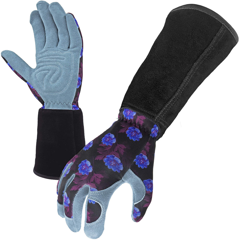 SKYDEER Women's Gardening Gloves displayed with gardening tools