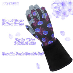 SKYDEER Women's Gardening Gloves with double foam padded palm patch