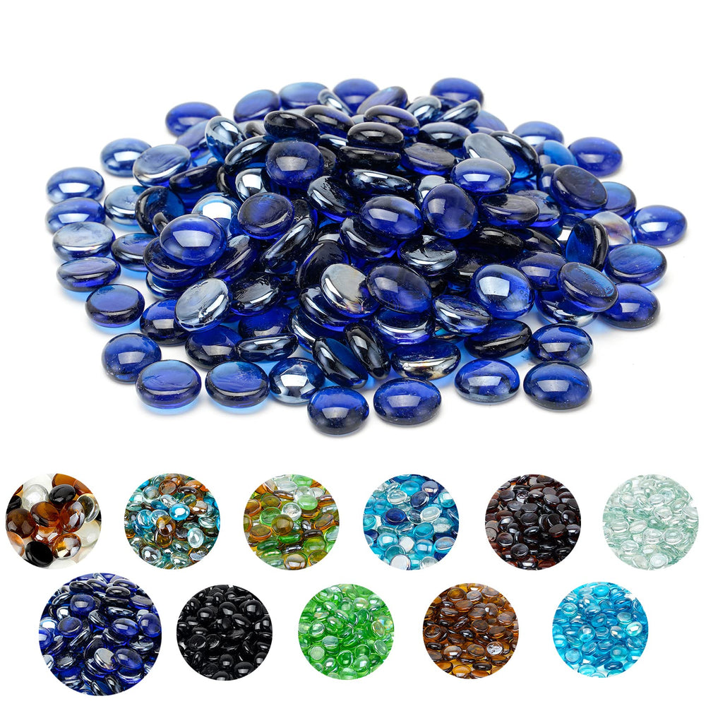 Skyflame 10-Pound Fire Glass Beads Royal Cobalt Blue front view