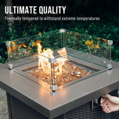 Skyflame Copper Reflective Fire Glass in landscaping