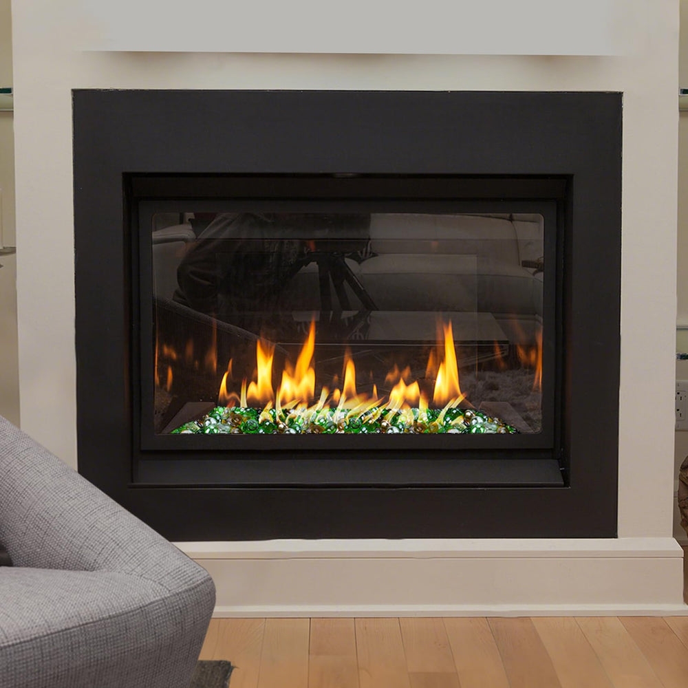 Skyflame fire glass beads in decorative display