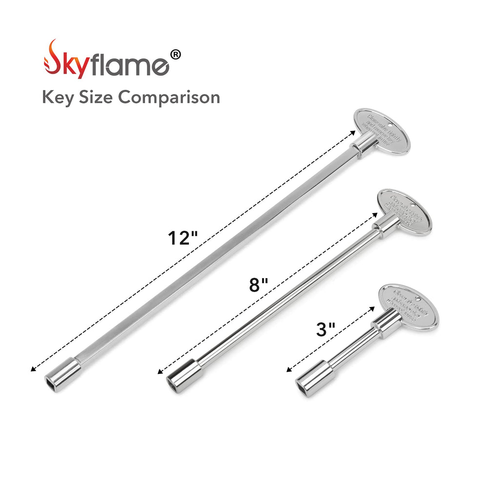 Skyflame gas valve key designed for 1/4 inch and 5/16 inch gas valves