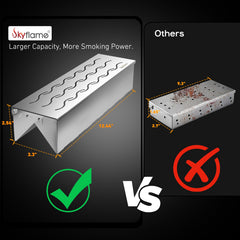 Skyflame Wood Chip Smoker Box on a gas grill