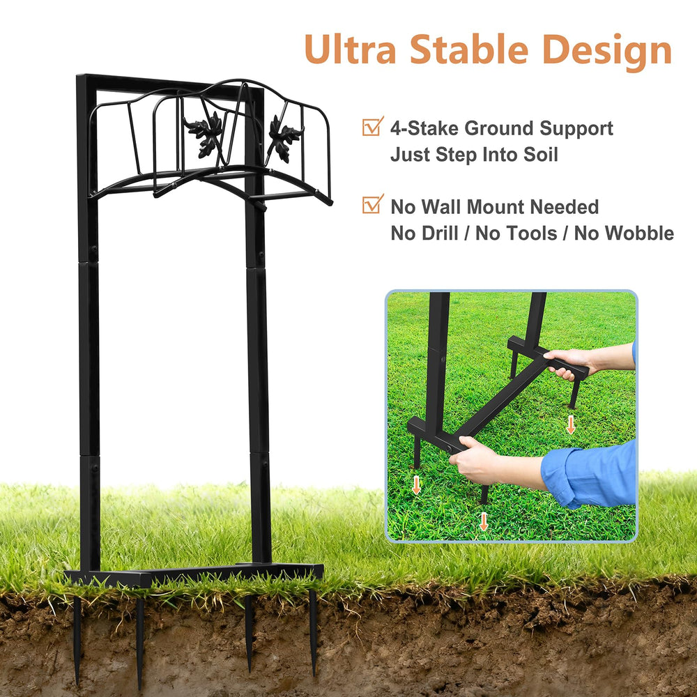 Skypatio Garden Hose Holder with a 150ft hose attached