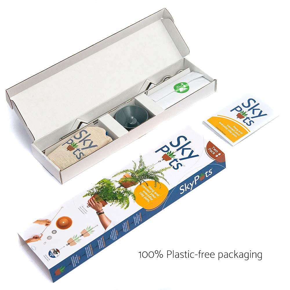SkyPots hanging kits with various pot styles