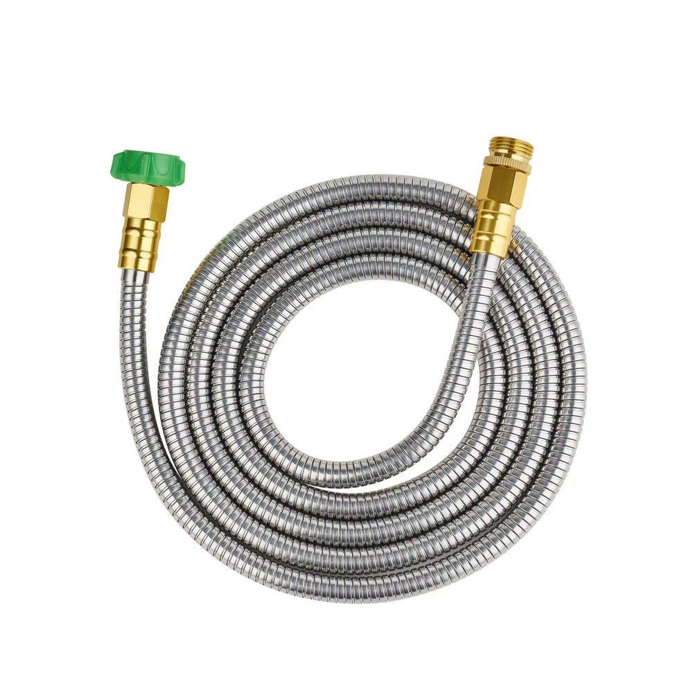 Skyward 10ft stainless steel garden hose front view