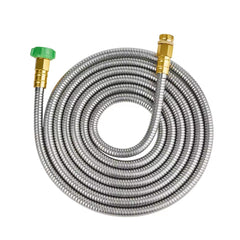 Skyward 15ft stainless steel garden hose front view