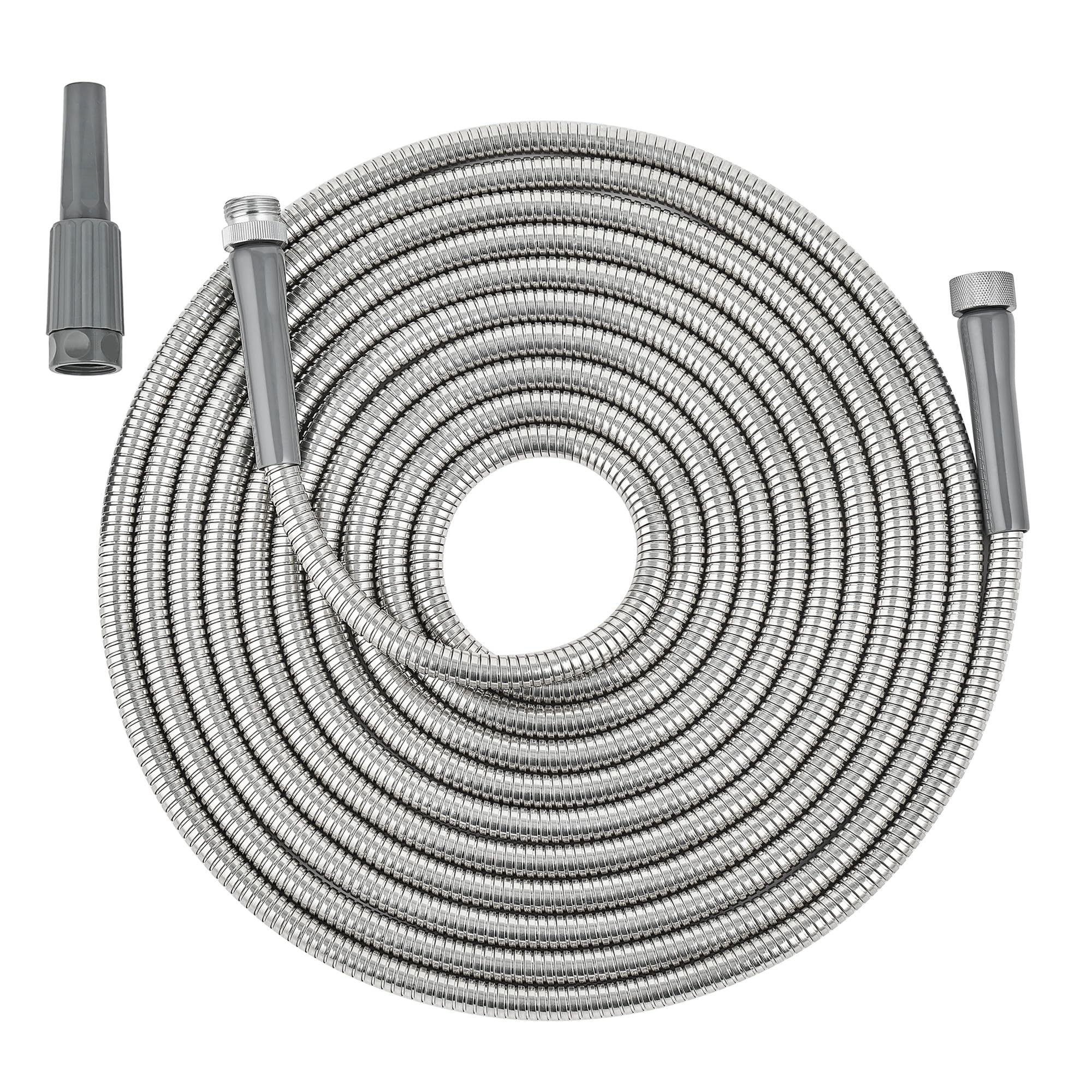 Skyward 80ft Stainless Steel Garden Hose with metal connector