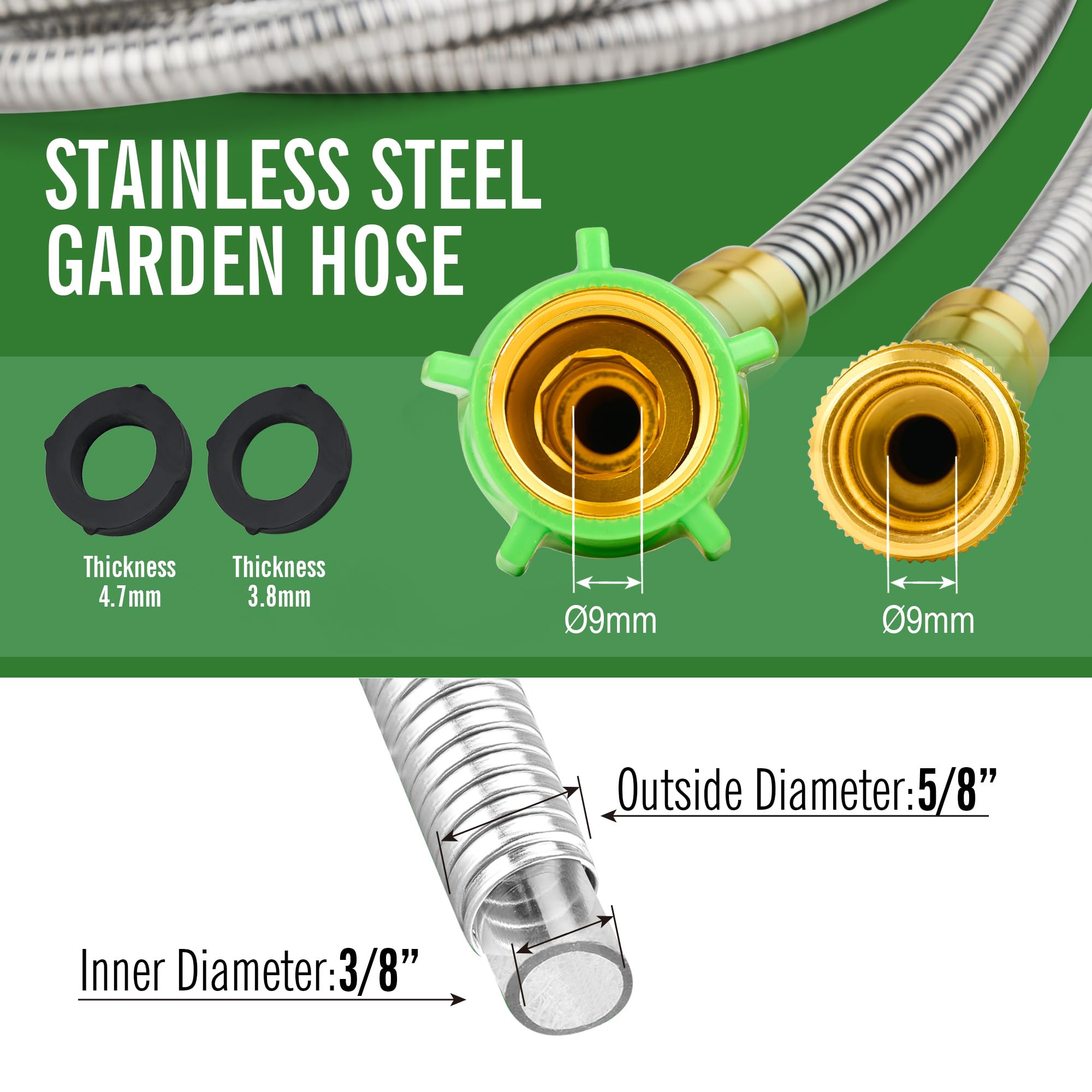 Skyward garden hose connectors close-up