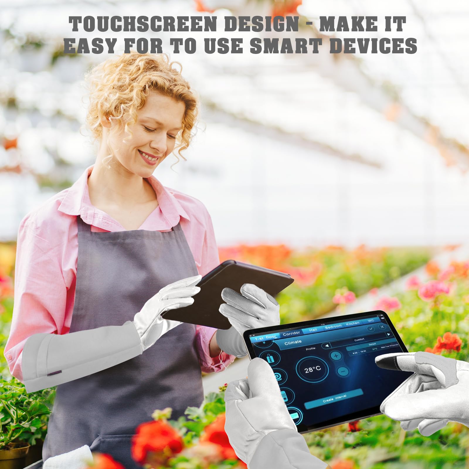 SLARMOR Gardening Gloves being worn while gardening