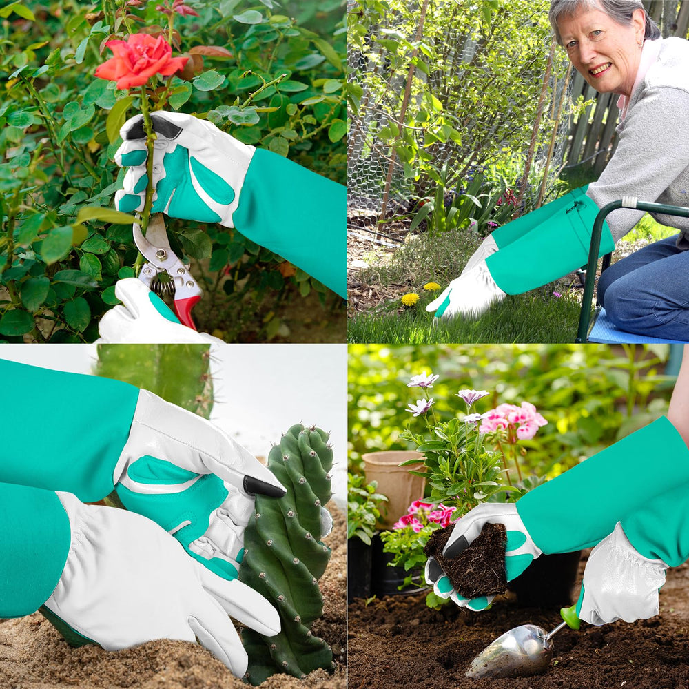 SLARMOR Gardening Gloves close-up showing stitching and material