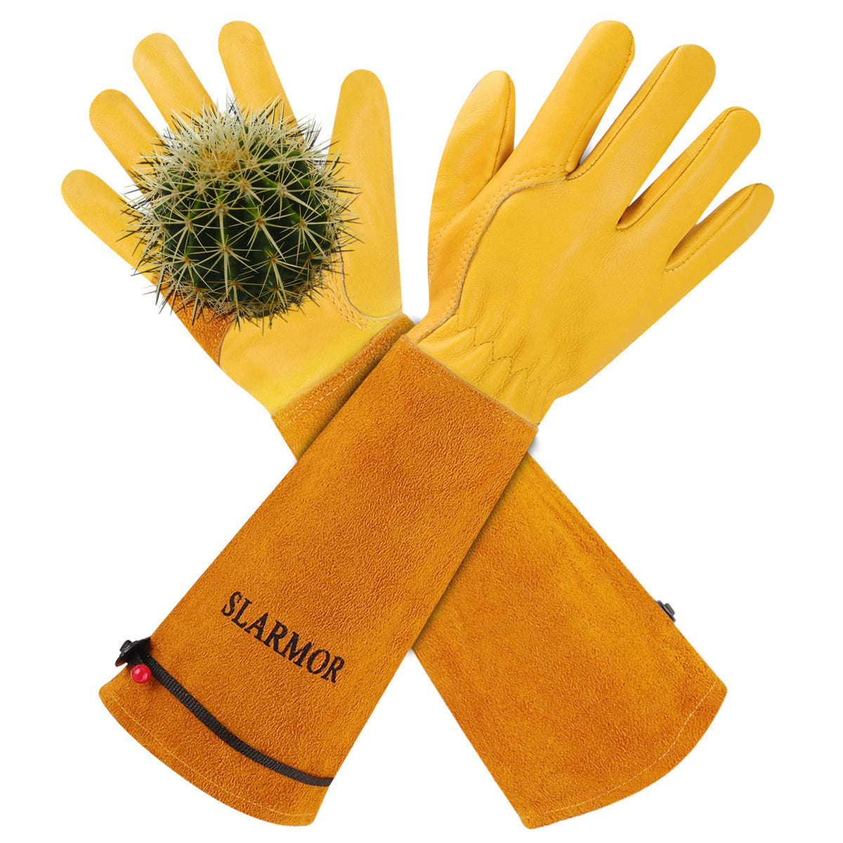 SLARMOR Gardening Gloves front view in yellow