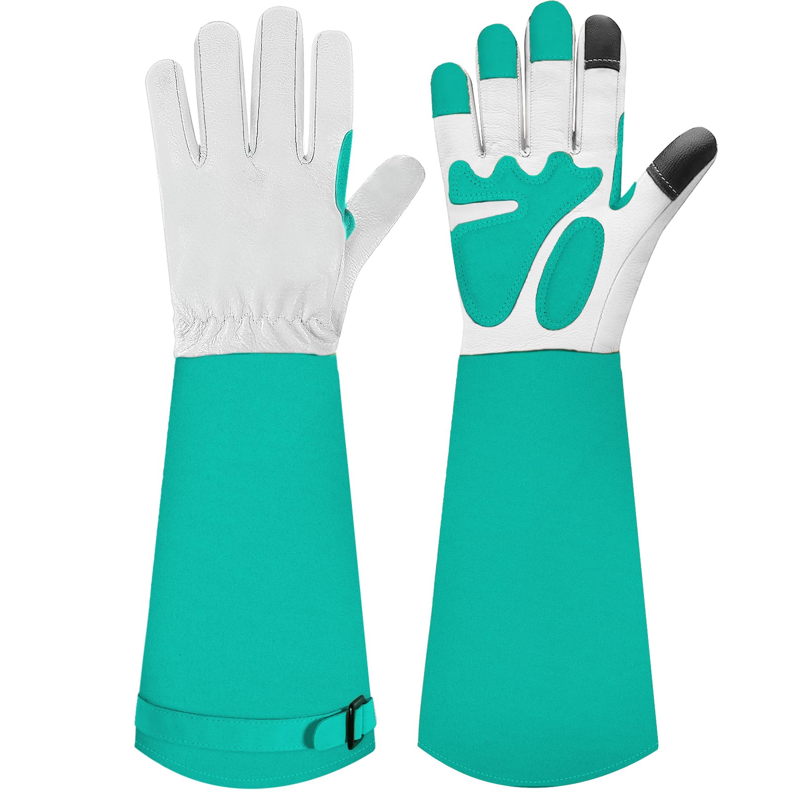 SLARMOR Gardening Gloves full view in bright green color