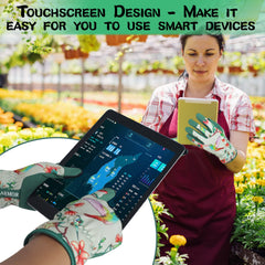 SLARMOR Gardening Gloves hanging on hook for easy storage