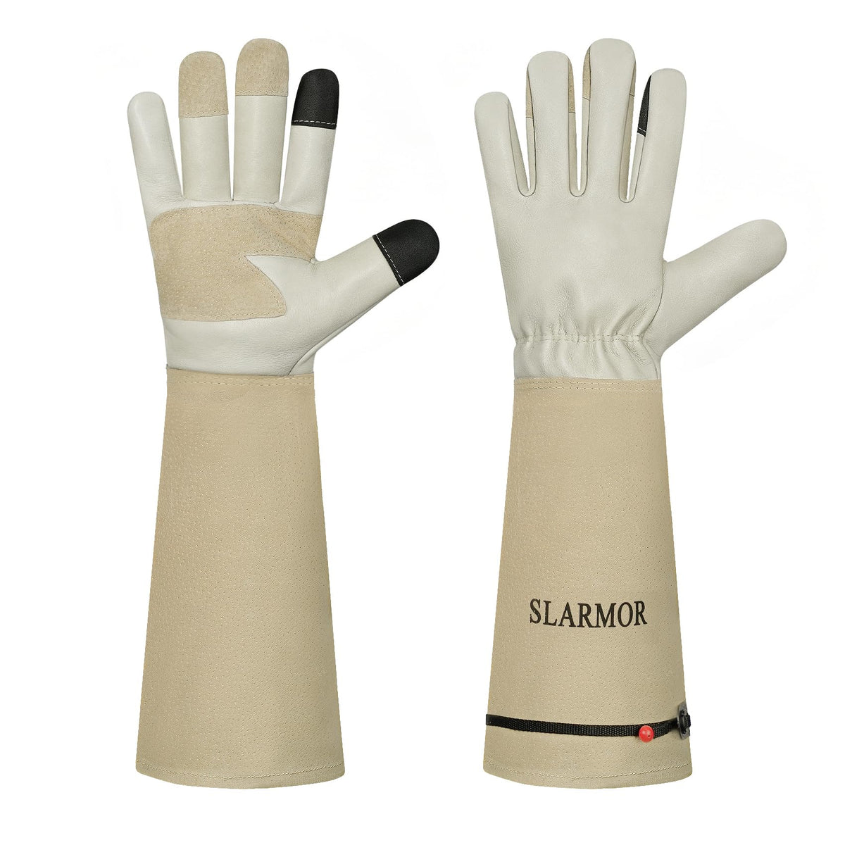 SLARMOR Gardening Gloves in apricot colour, front view