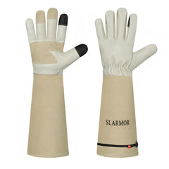 SLARMOR Gardening Gloves in apricot colour, front view